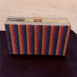 Sondra Roberts Embellished Convertible Box Clutch In Rainbow